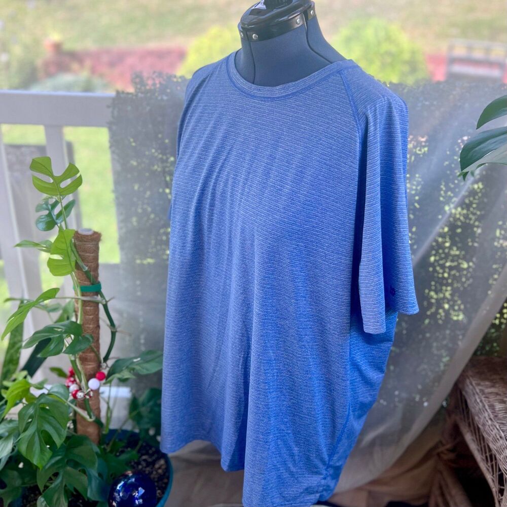 All in Motion XXL 2XL Heathered Blue Athletic Athleisure Shirt - Picture 3 of 6